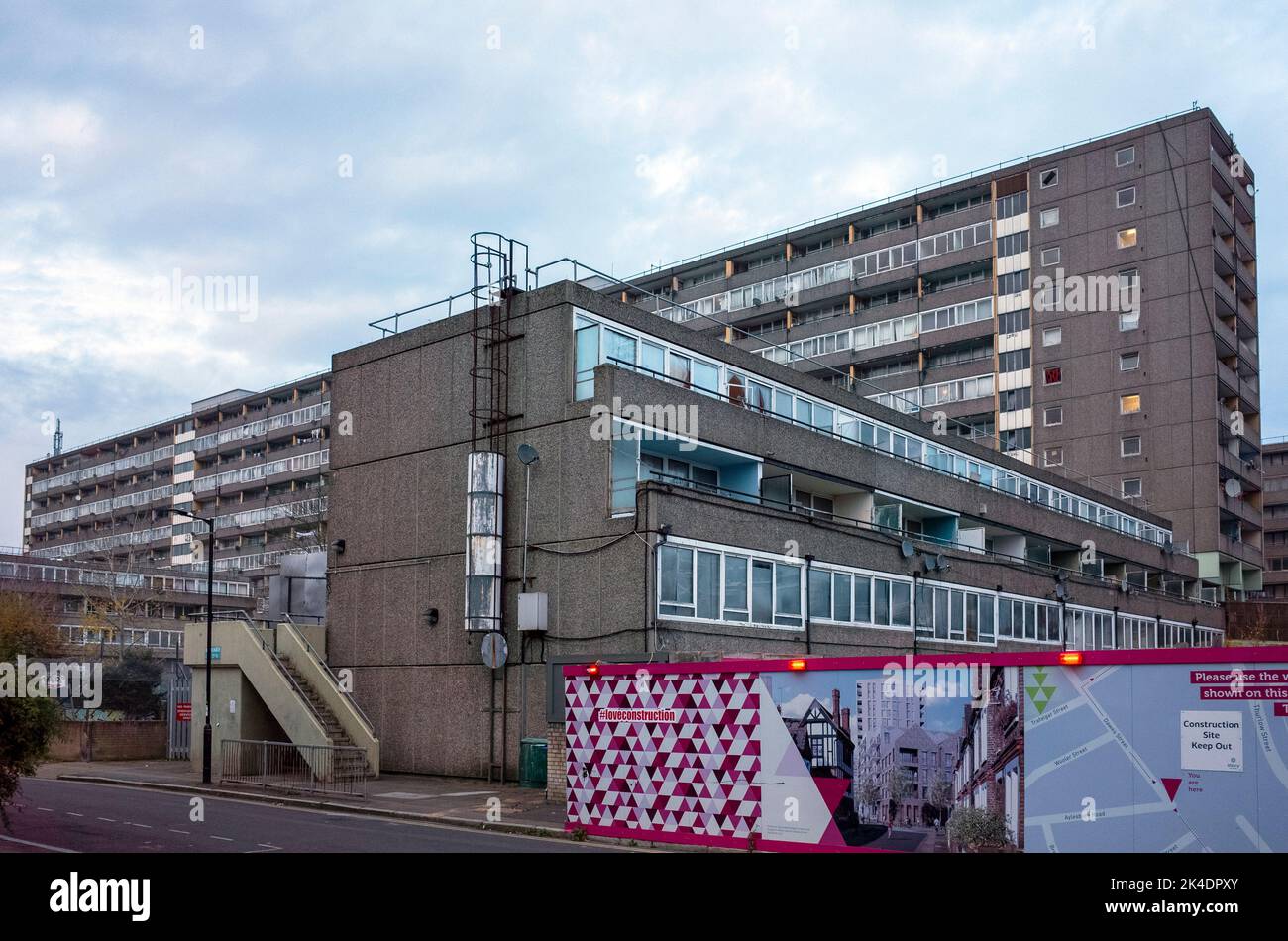 Taplow House on the Aylesbury Estate, a South London housing estate in Southwark, currently undergoing redevelopment. Stock Photo