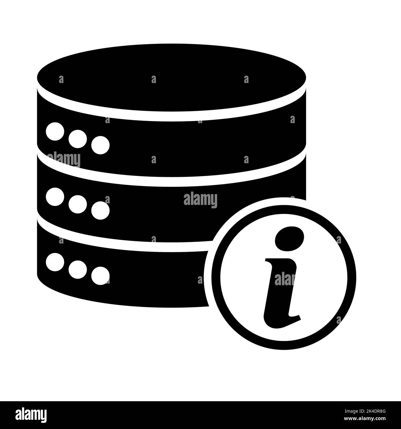 Database storage icon, internet network server cloud data symbol ...
