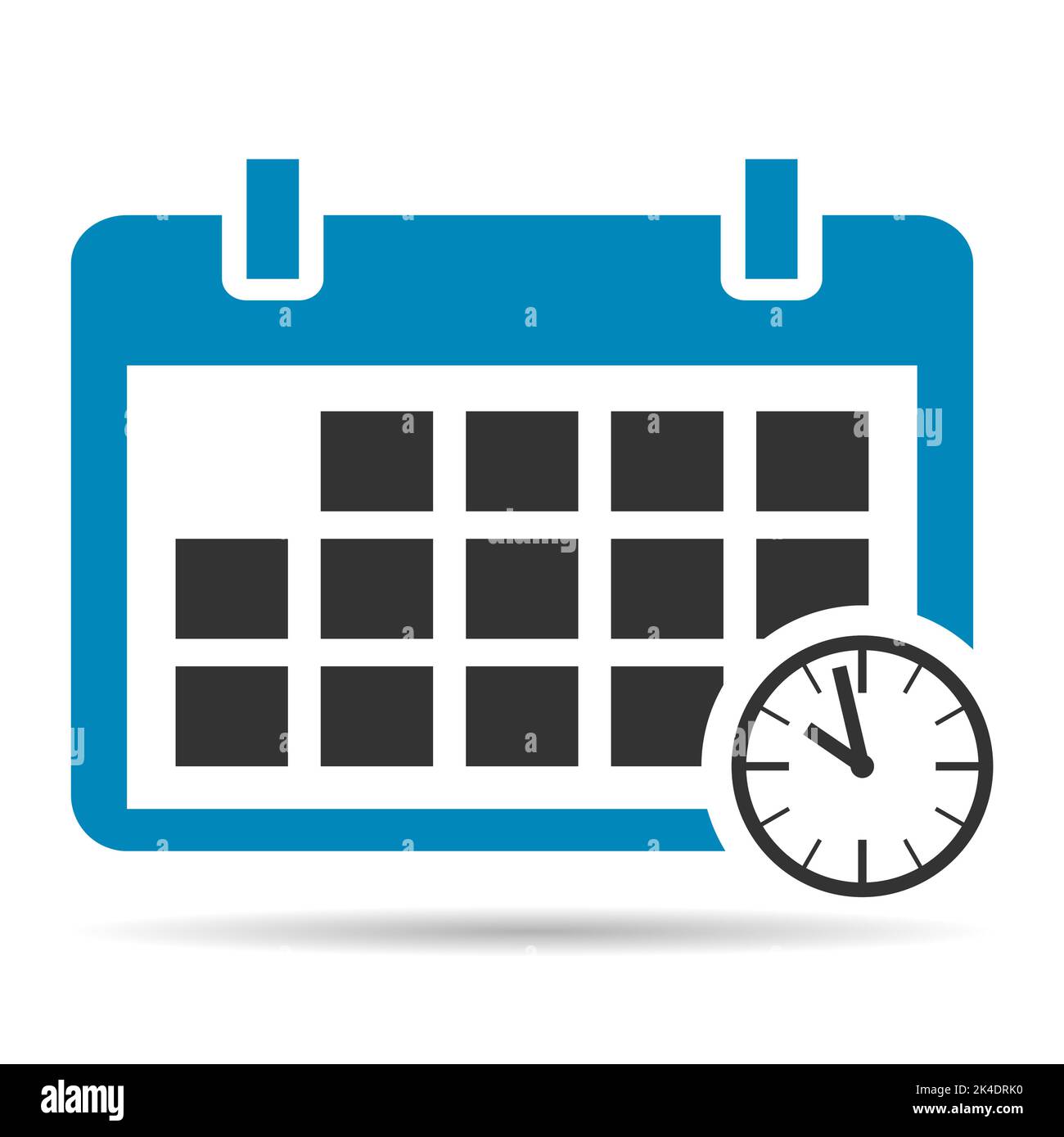 Calendar icon date day time shadow symbol, event deadline organizer ...