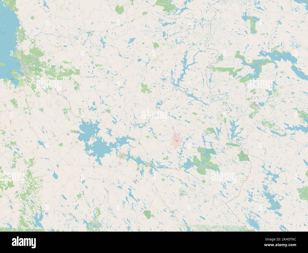 Kainuu, region of Finland. Open Street Map Stock Photo