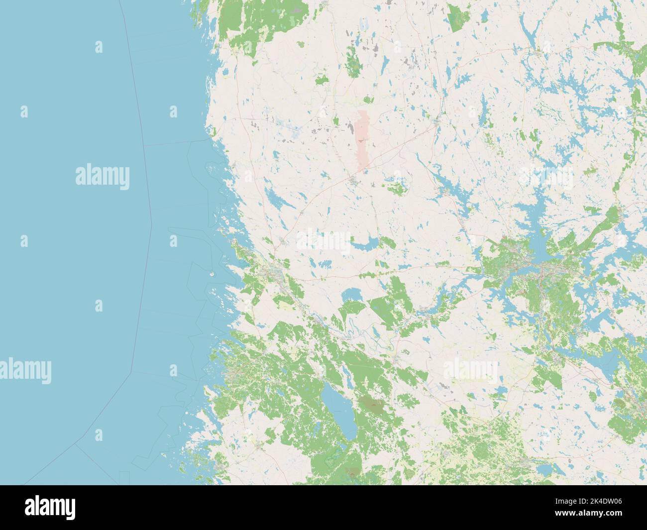 Satakunta, region of Finland. Open Street Map Stock Photo