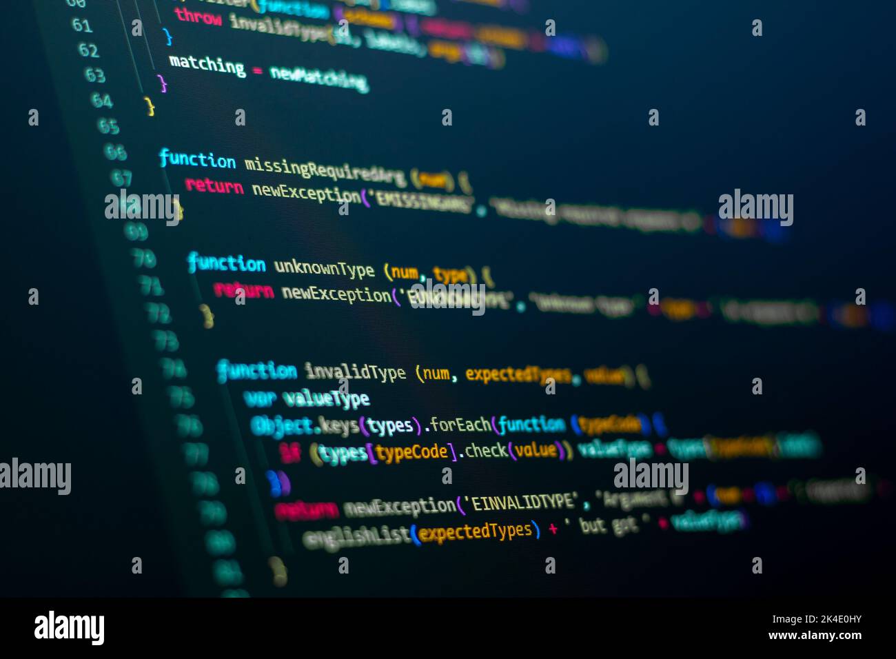 Compressed colorful Code background. Web programming with Javascript ...