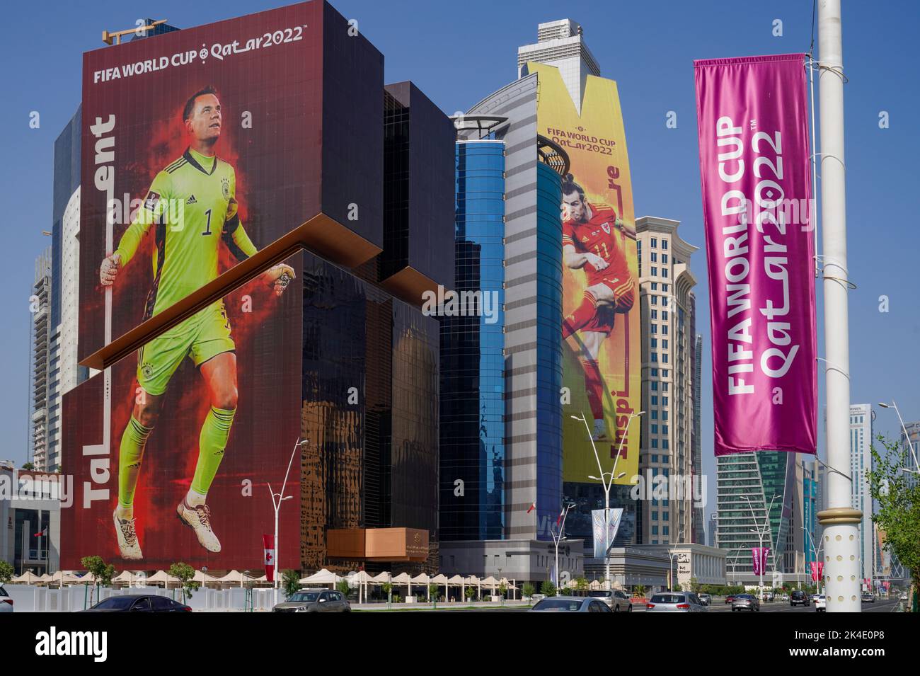 Qatar 2022 world cup poster hi-res stock photography and images - Alamy