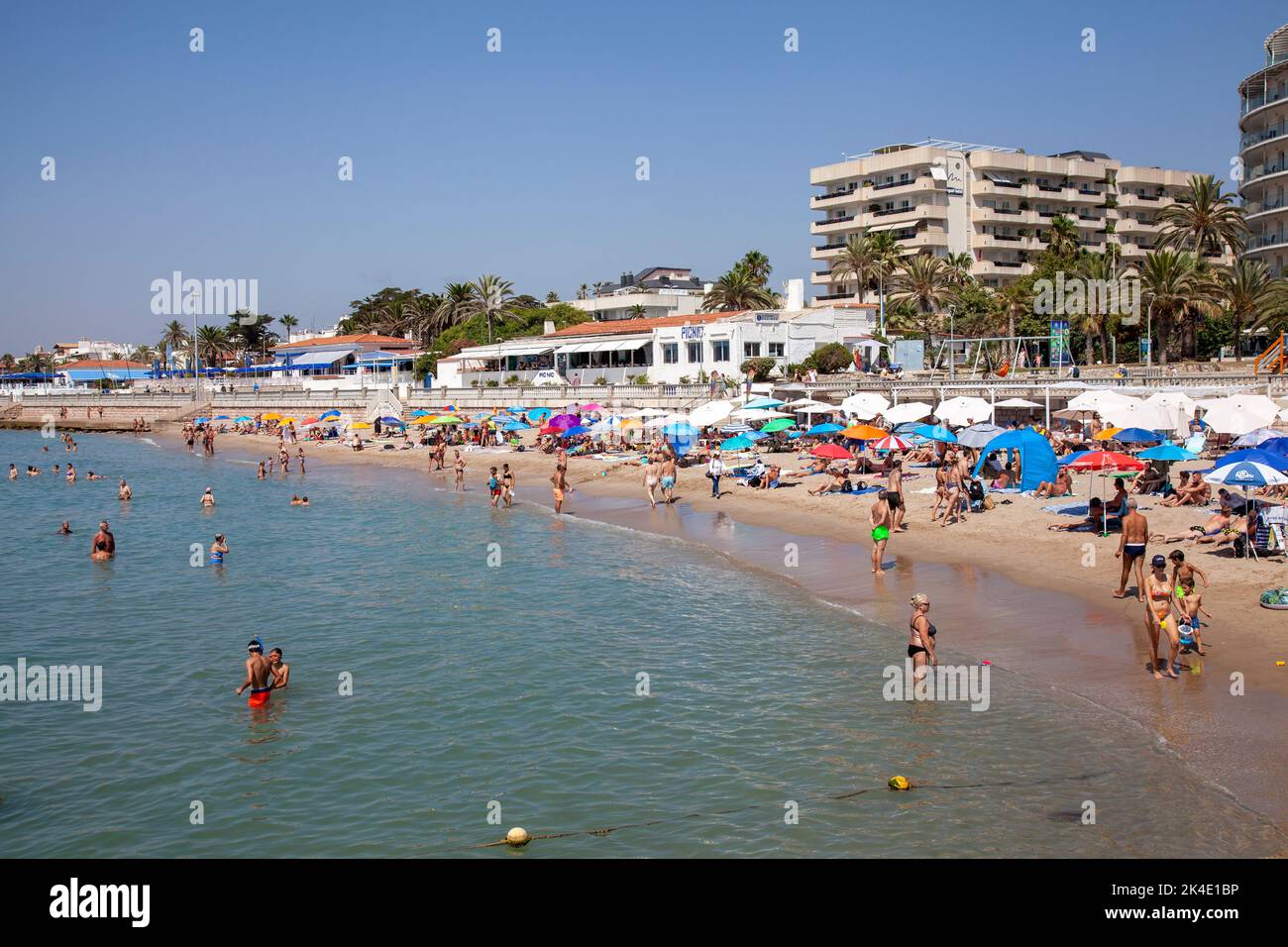 Playa de la Balsa Redonda in Sitges, Spain Stock Photo Alamy