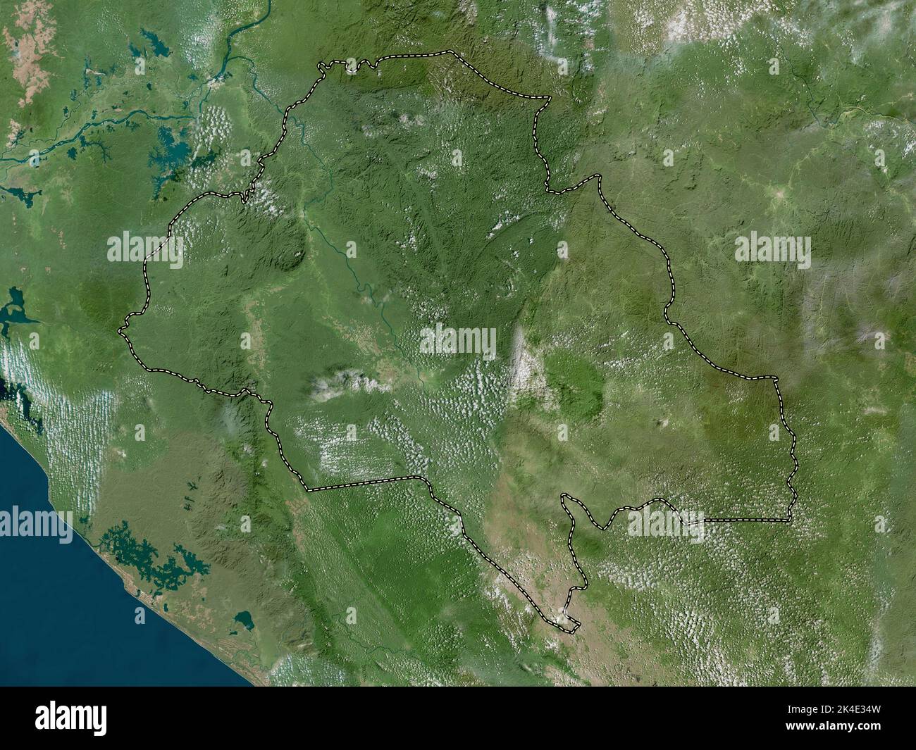 Ngounie, province of Gabon. High resolution satellite map Stock Photo