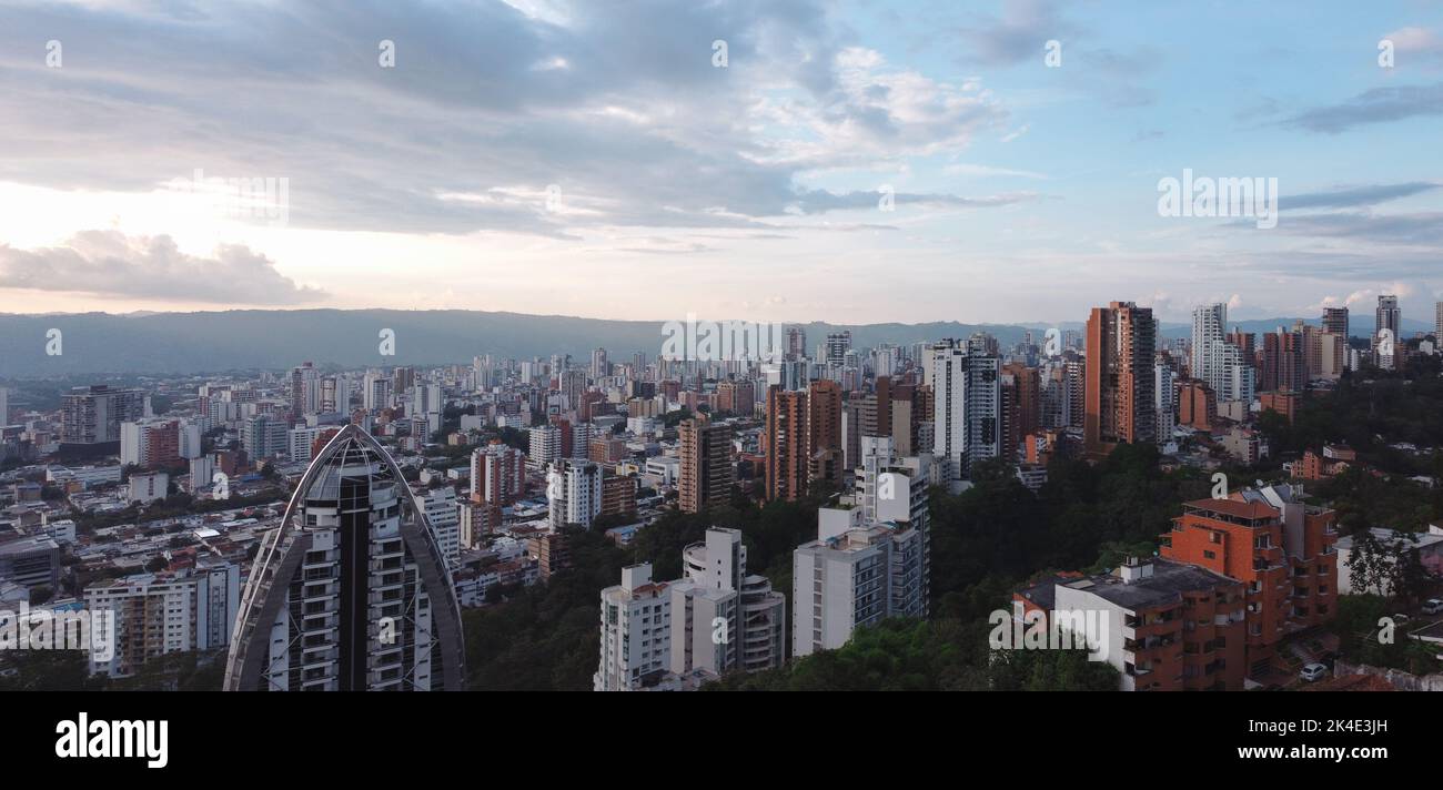 An aerial view of modern buildings in Bucaramanga, Colombia Stock Photo