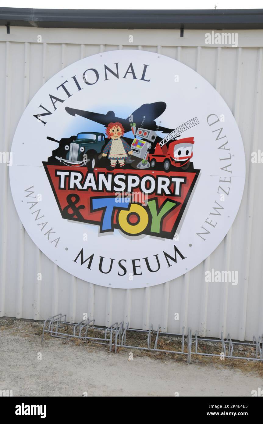 The logo of the New ZealandÕs National Transport & Toy Museum in Wanaka, Otago is on the south The logo of the New ZealandÕs National Transport & Toy Museum in Wanaka, Otago is on the south
