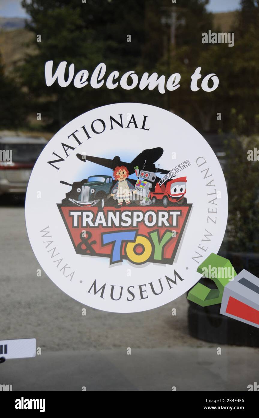 The logo of the New ZealandÕs National Transport & Toy Museum in Wanaka, Otago is on the south The logo of the New ZealandÕs National Transport & Toy Museum in Wanaka, Otago is on the south