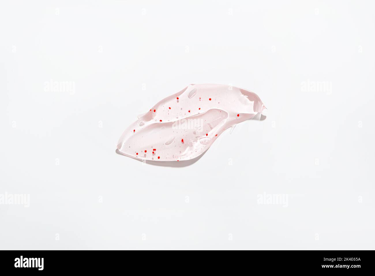 Skin care concept moisturising gel with exfoliating particles top view on ligt surface Stock Photo