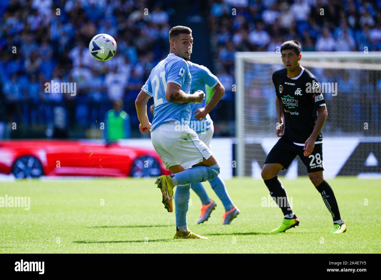 Rome, Italy. 02nd Oct, 2022. Sergej Milinkovic-Savic (SS Lazio) during the Italian Football Championship League A 2022/2023 match between SS Lazio vs Spezia Calcio at the Olimpic Stadium in Rome on 02 October 2022. Credit: Independent Photo Agency/Alamy Live News Stock Photo
