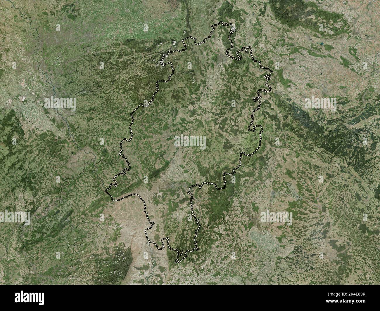 Hessen, state of Germany. High resolution satellite map Stock Photo - Alamy