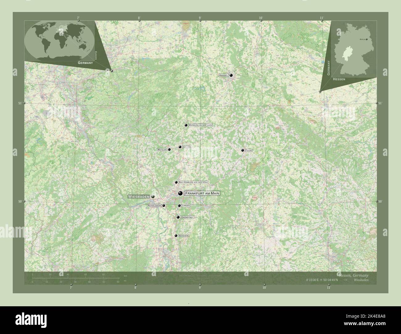 Hessen World Map Travels Through Germany