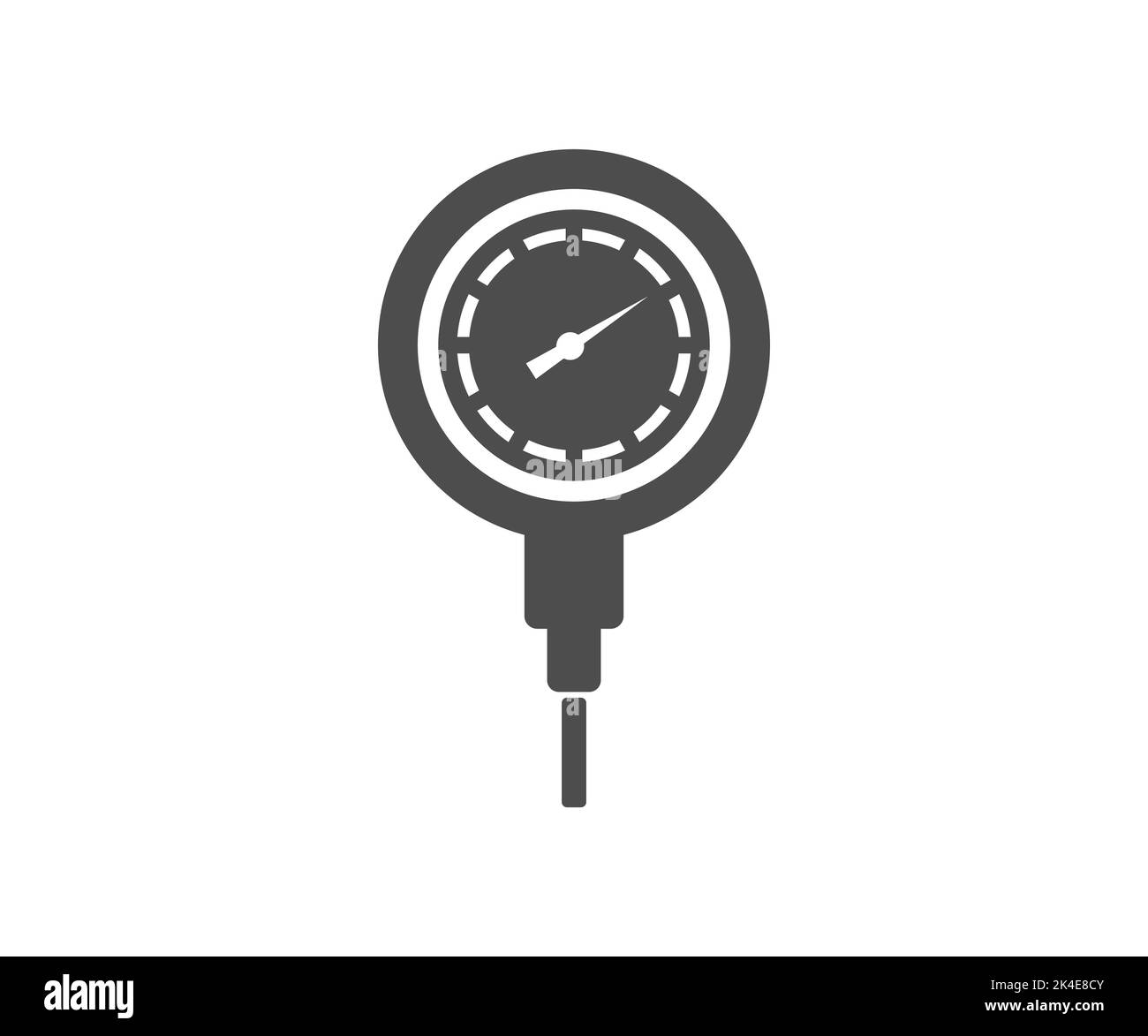 Black Tire pressure gauge, checking tire pressure, gauge, manometer logo design. Car safe concept, vacuum pressure gauge meter details vector design. Stock Vector