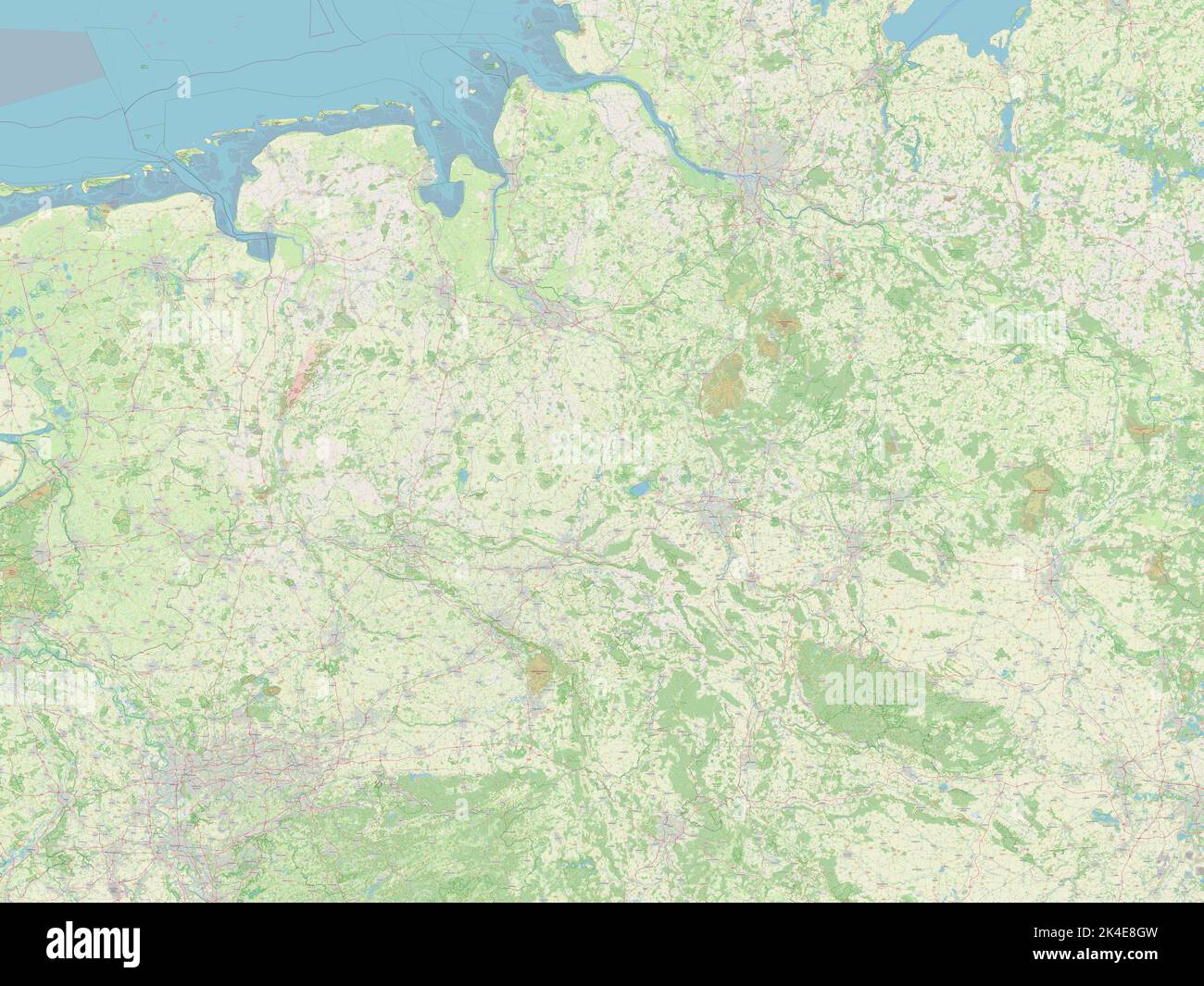 Niedersachsen, state of Germany. Open Street Map Stock Photo - Alamy