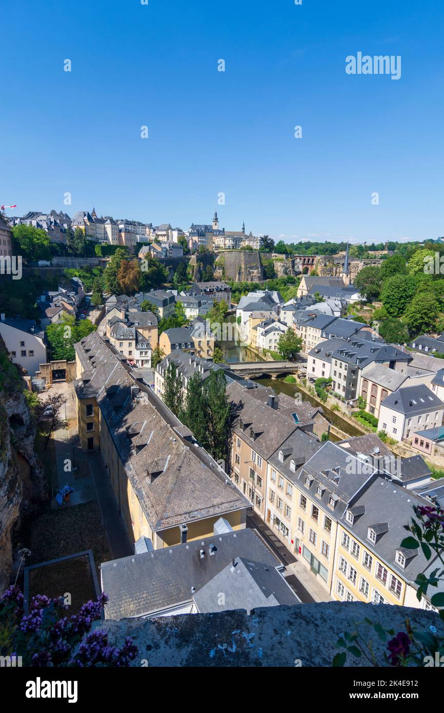 Luxembourg City (Lëtzebuerg; Luxemburg): view from the Fortress of