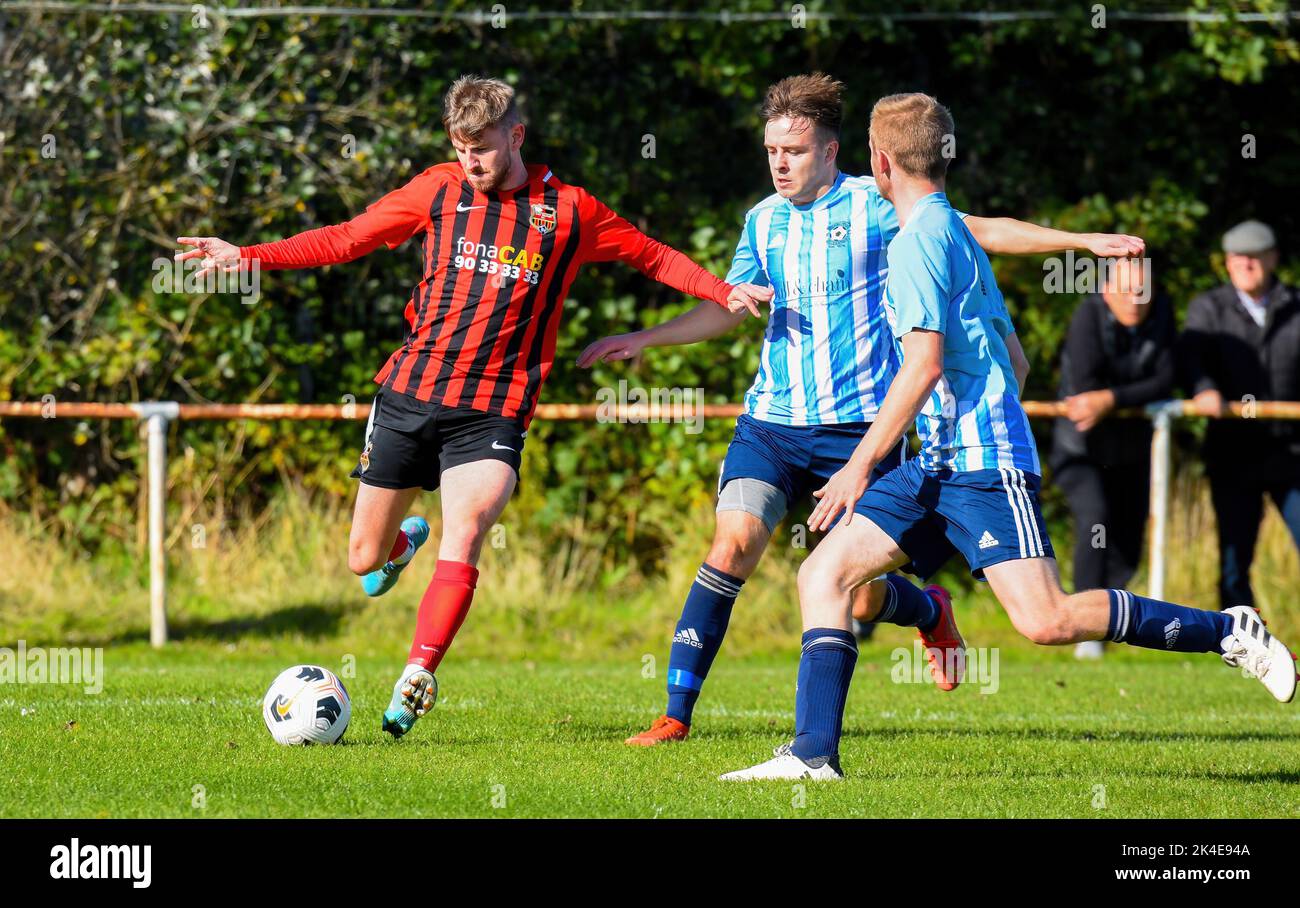 East Belfast FC Vs Dunmurry Rec FC Stock Photo