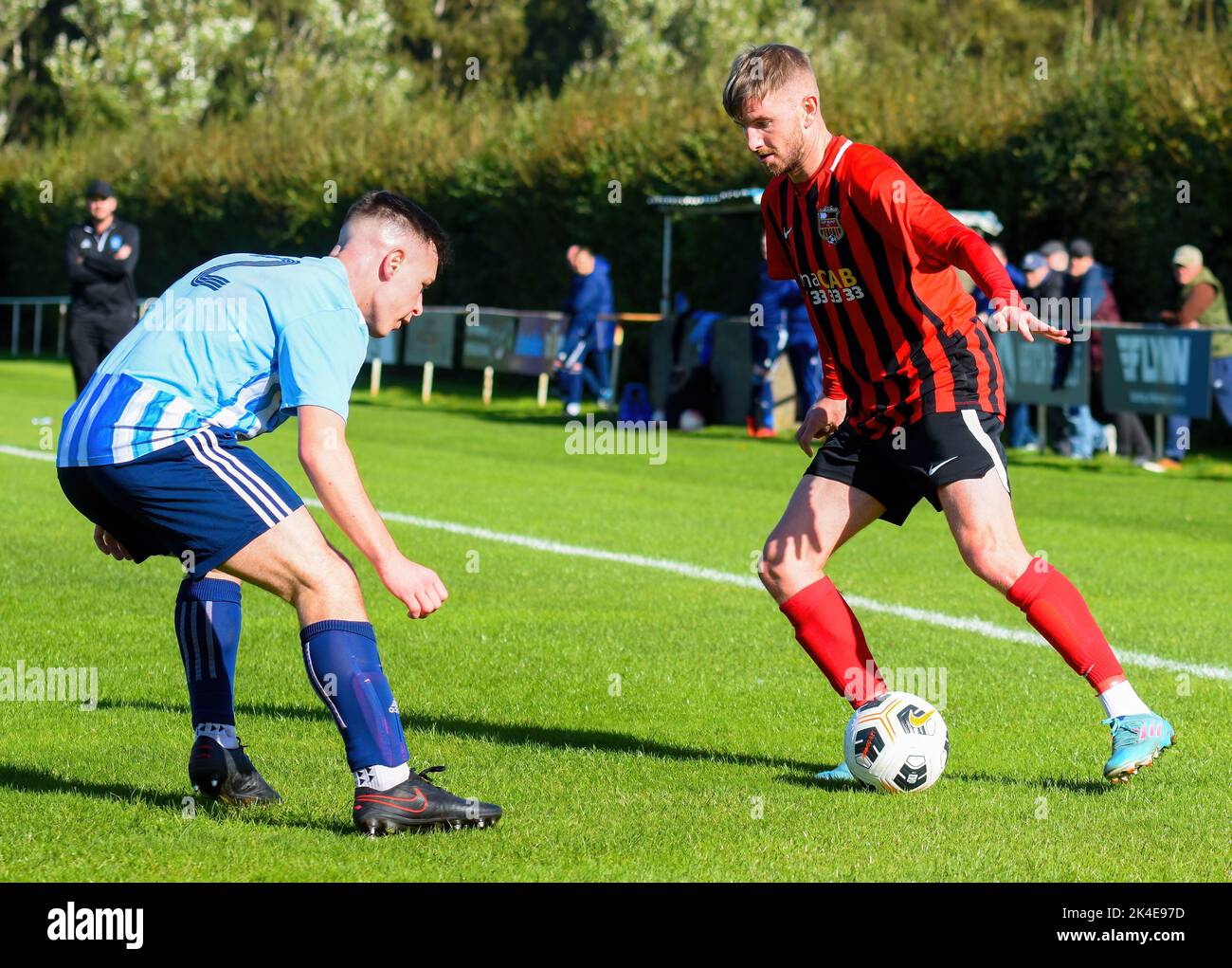 East Belfast FC Vs Dunmurry Rec FC Stock Photo