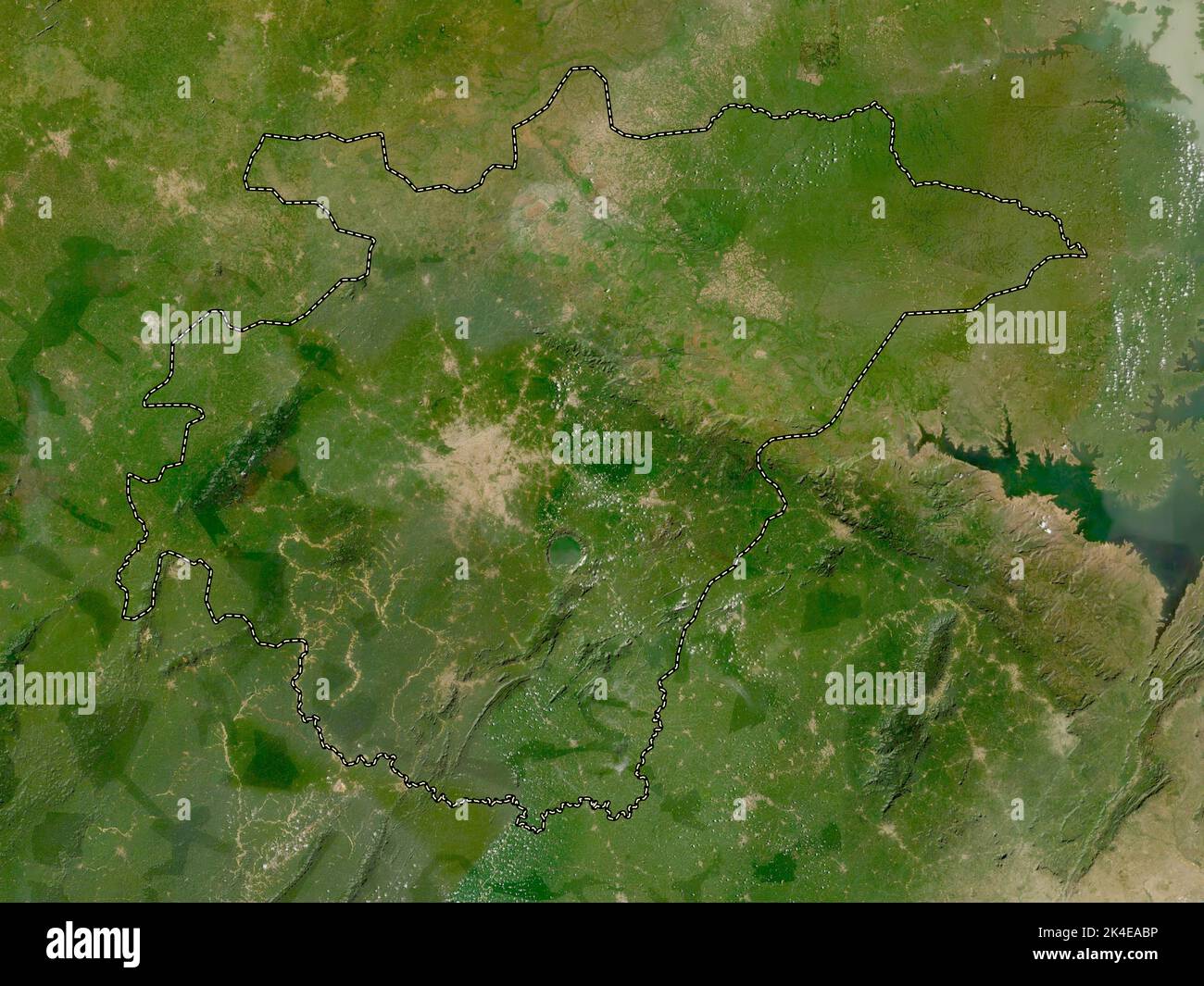 Ashanti, region of Ghana. Low resolution satellite map Stock Photo Alamy
