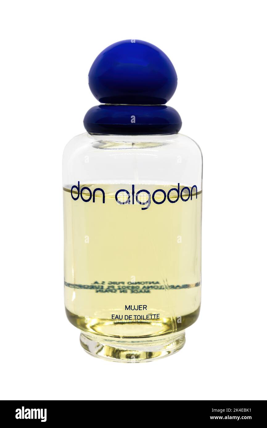Huelva, Spain - October 2, 2022: Don Algodon Mujer (Don Cotton Woman), by Don Algodon is a very feminine fragrance for those tender and romantic women Stock Photo