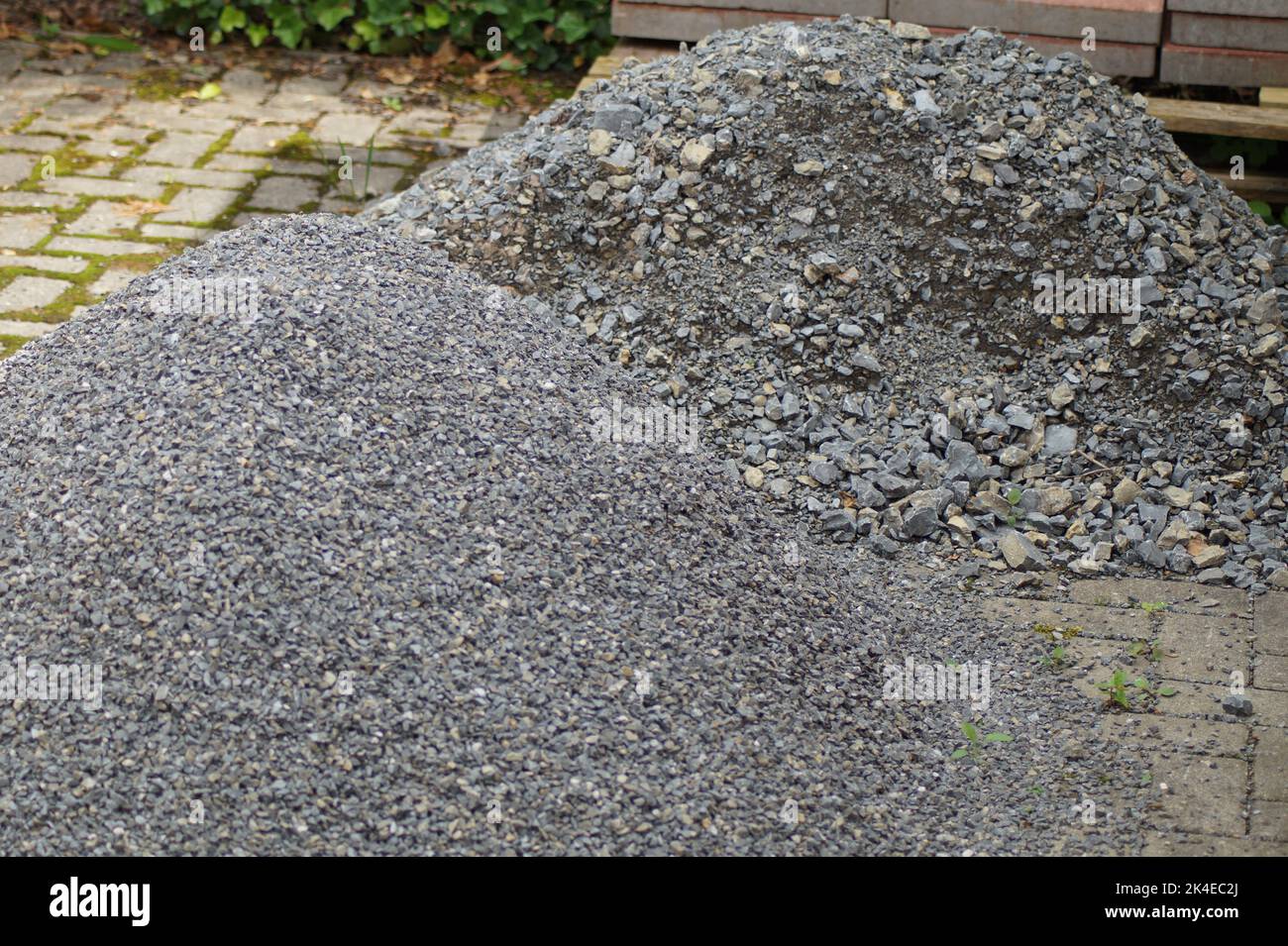 gravel and crushed stone building materials Stock Photo Alamy