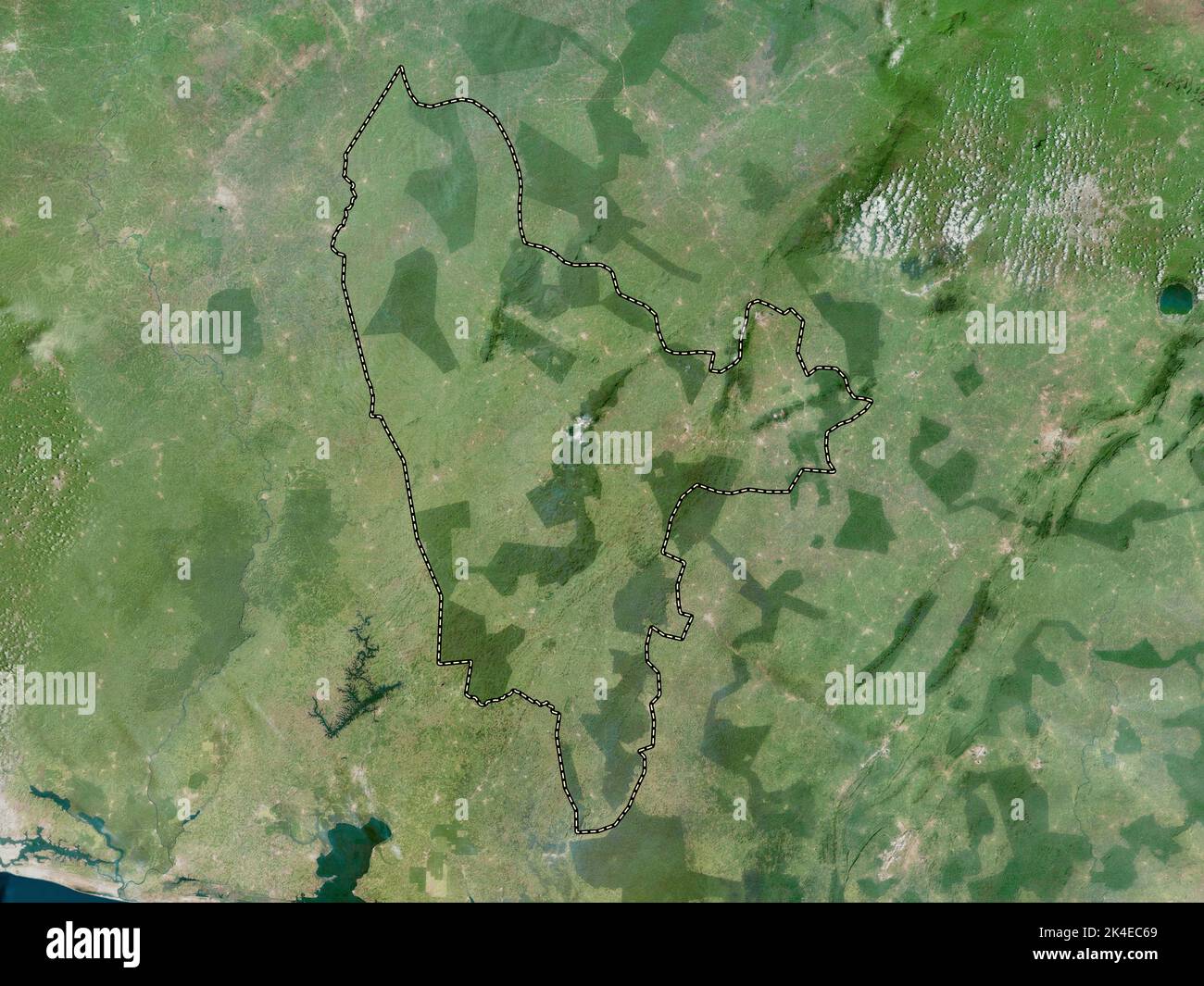 Western North, region of Ghana. High resolution satellite map Stock ...