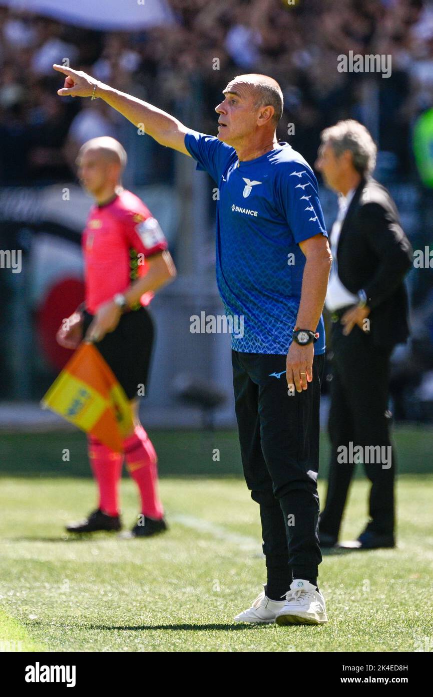 Rome, Italy. 02nd Oct, 2022. Giovanni Martusciello during the Italian Football Championship League A 2022/2023 match between SS Lazio vs Spezia Calcio at the Olimpic Stadium in Rome on 02 October 2022. Credit: Independent Photo Agency/Alamy Live News Stock Photo