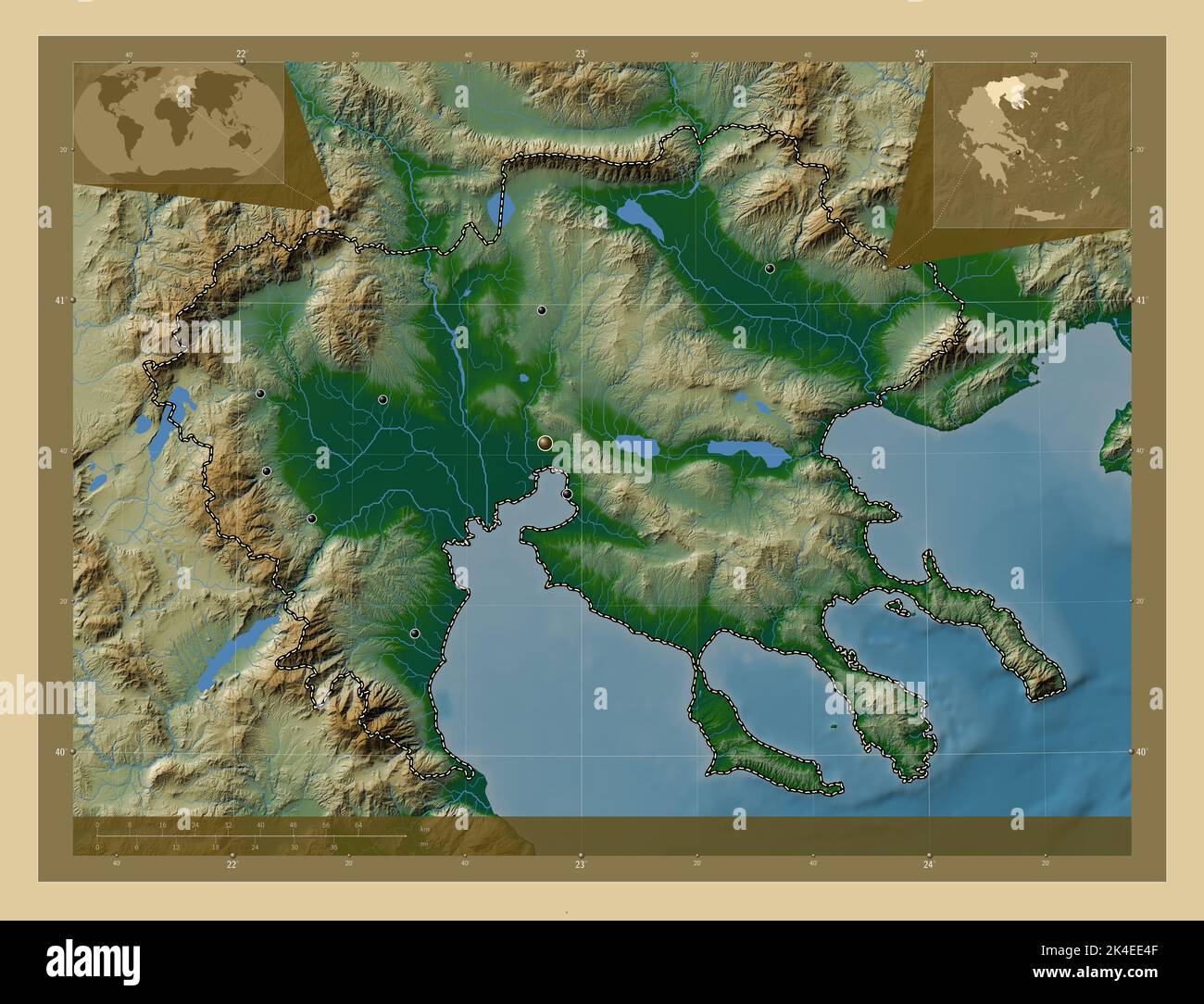 Central Macedonia, decentralized administration of Greece. Colored ...