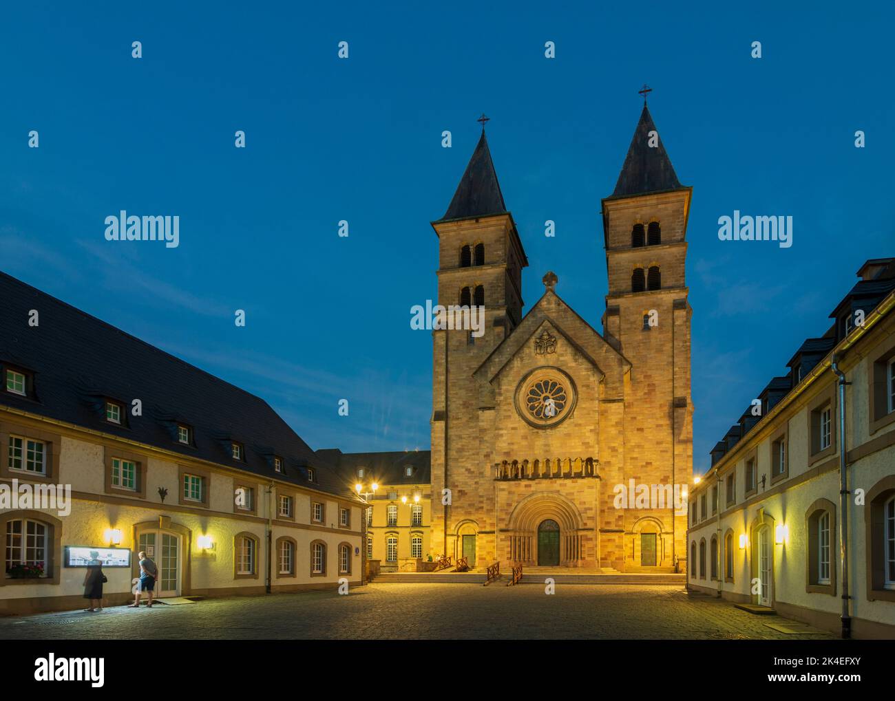 Echternach: Abbey of Echternach in , Luxembourg Stock Photo