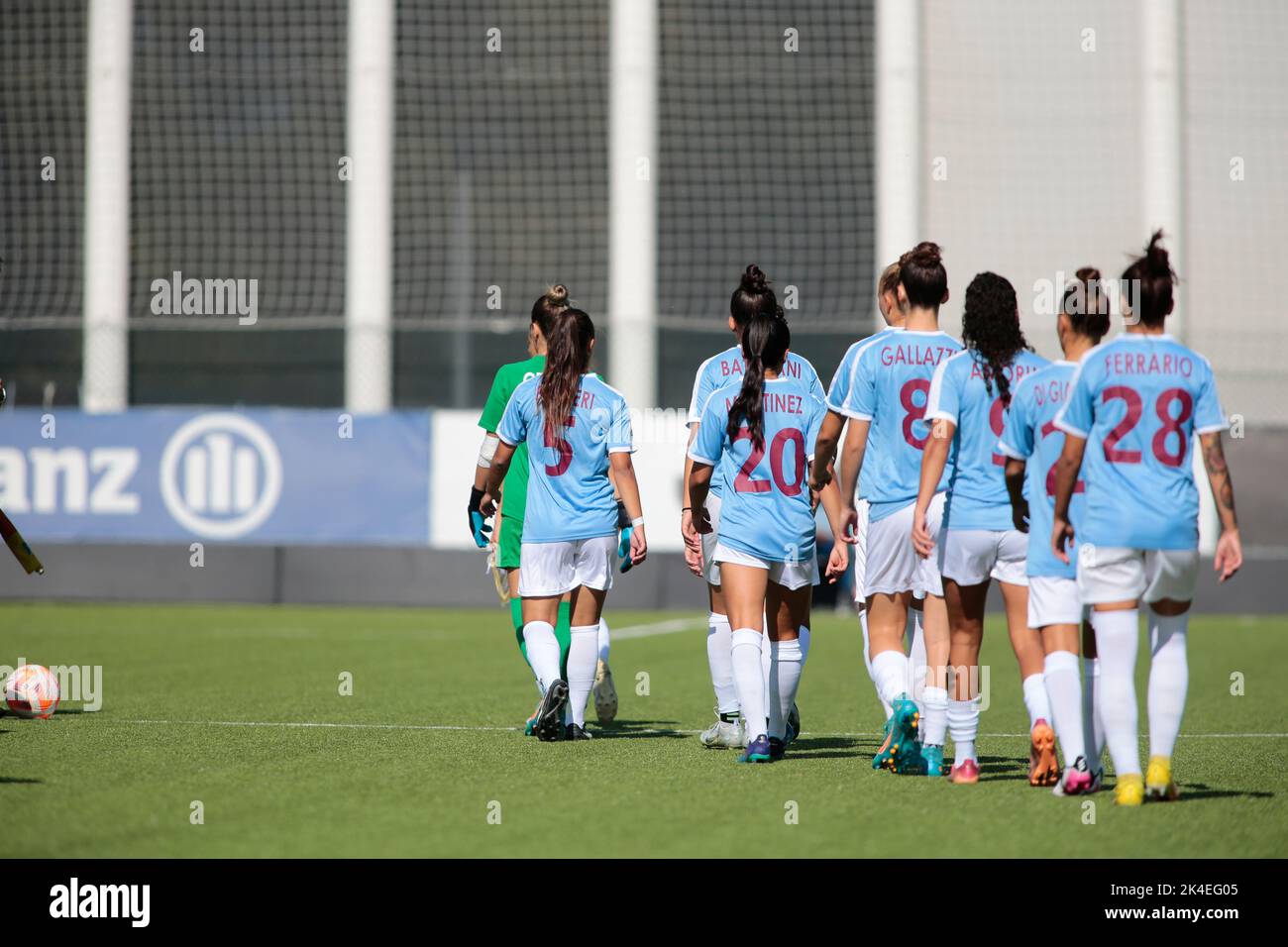 Turin, Italy. 02nd Oct, 2022. Pomigliano Women during the Italian Womens Serie A, Football match between Juventus Women and Pomigliano Women on October 2, 2022 at Juventus Training Ground, Vinovo, Italy. Photo Nderim Kaceli Credit: Independent Photo Agency/Alamy Live News Stock Photo