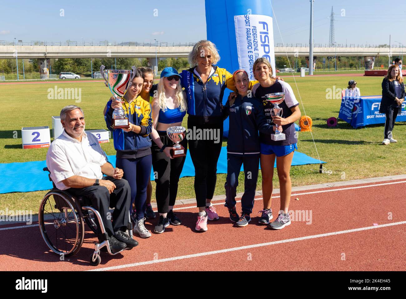 Brescia, Italy. 02nd Oct, 2022. Omero bergamo, winners of female absolut standing during Italian Parathletics Championships - National Finals, Italian Athletics in Brescia, Italy, October 02 2022 Credit: Independent Photo Agency/Alamy Live News Stock Photo