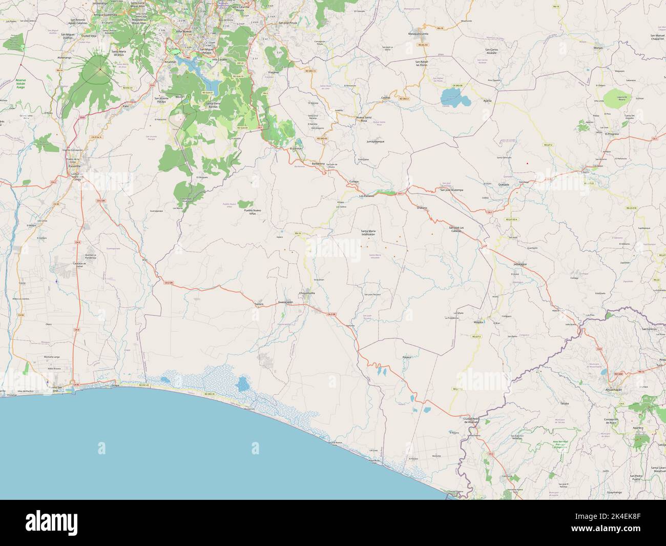 Santa Rosa, department of Guatemala. Open Street Map Stock Photo - Alamy
