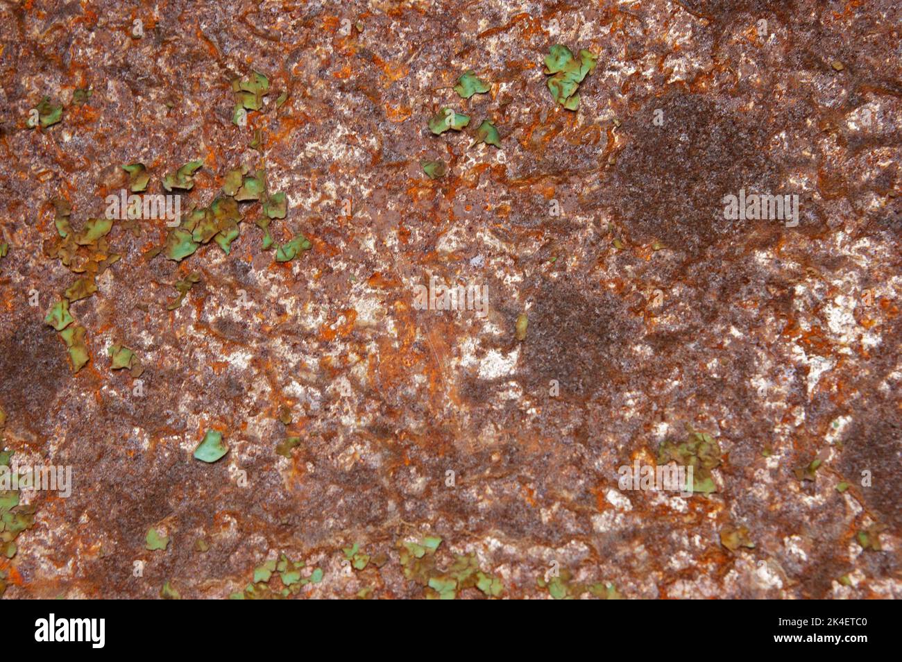 abstract grunge background: peeling paint on rusty iron Stock Photo