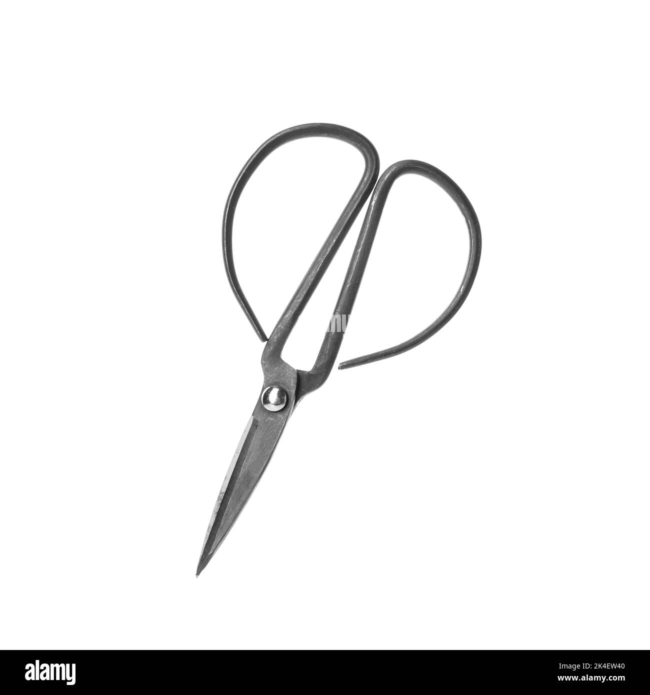 Metal scissors on white background Stock Photo - Alamy