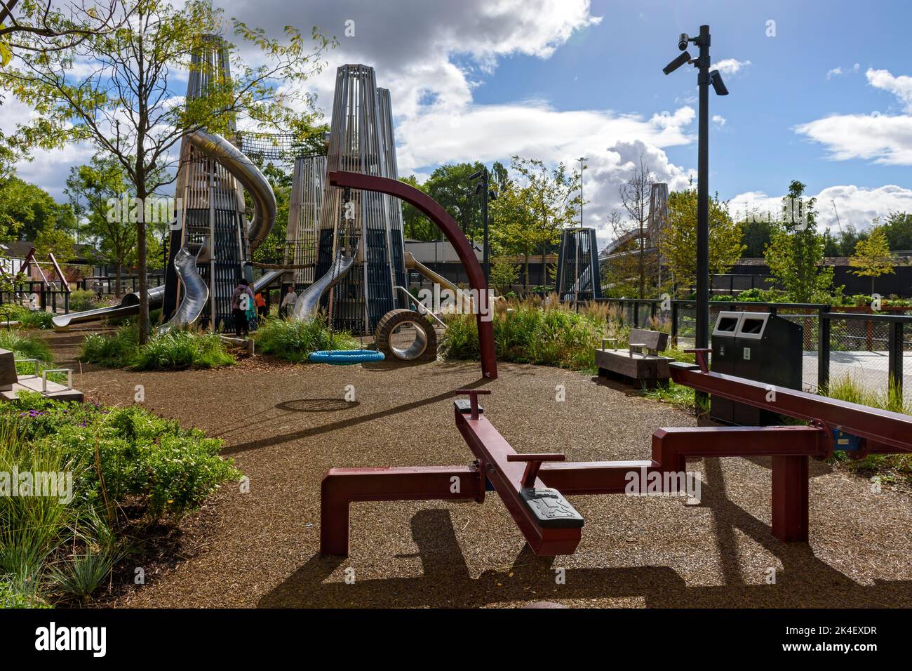 Park playground swing slide hi-res stock photography and images - Alamy