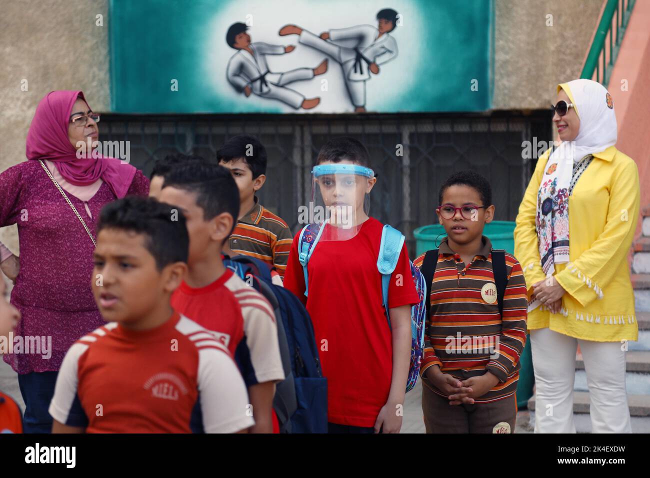 Cairo, Egypt. 2nd Oct, 2022. Students are pictured at a public school