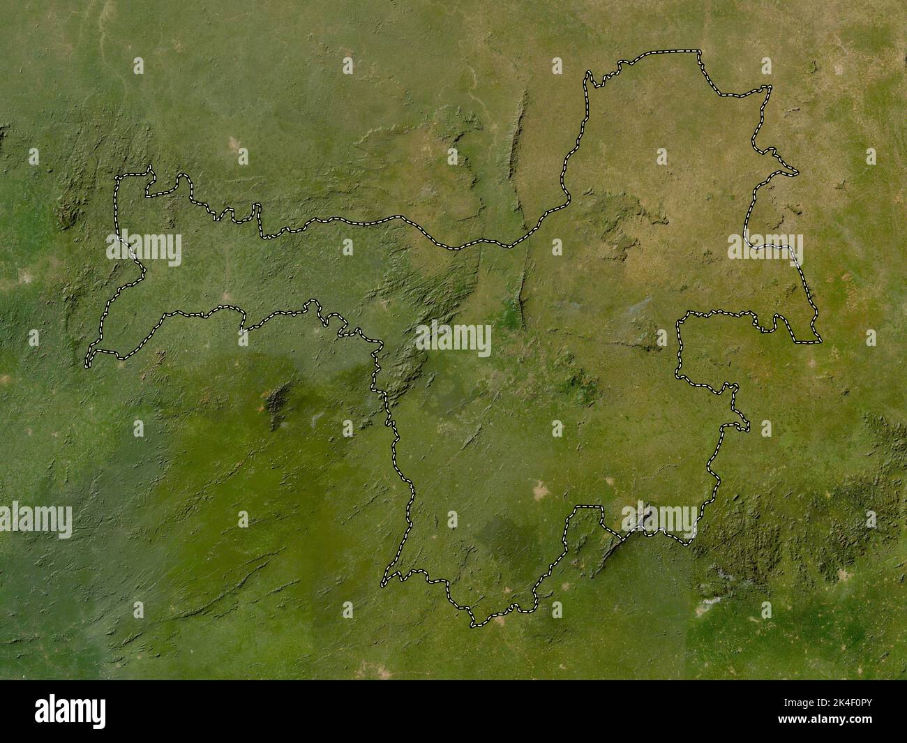 Nzerekore, region of Guinea. Low resolution satellite map Stock Photo