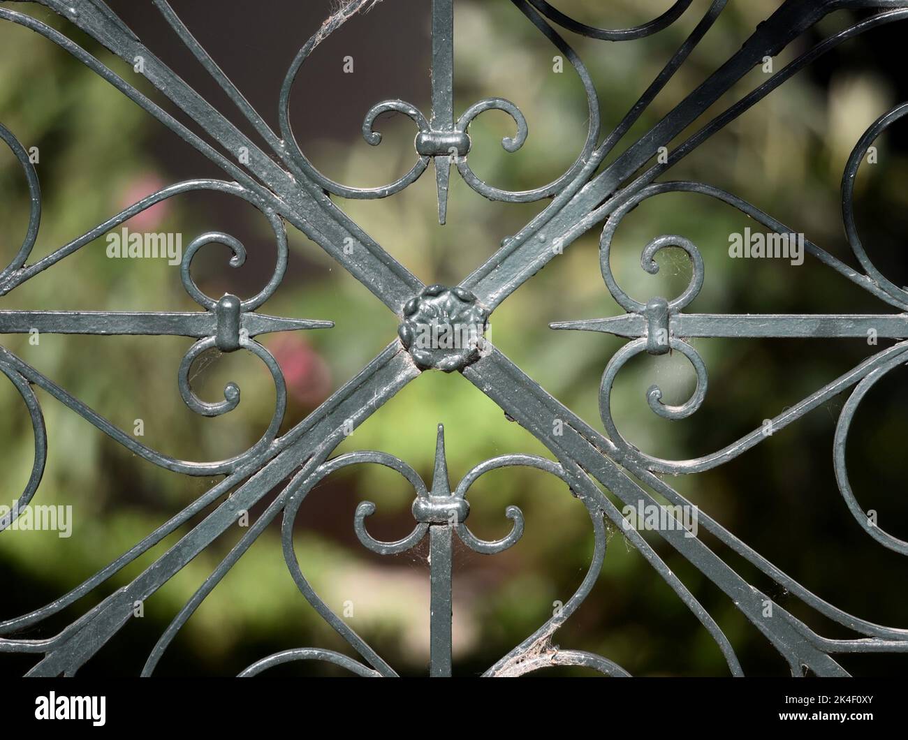 Traditional handcrafted forged iron entrance gate railing in Kifissia ...