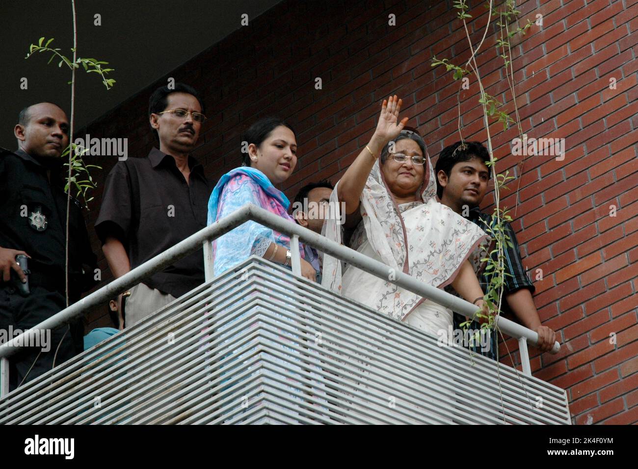Dhaka, Bangladesh - June 11, 2008: Former Prime Minister Sheikh Hasina was released on bail and went straight from Sub jail to the Bangabandhu Memoria Stock Photo