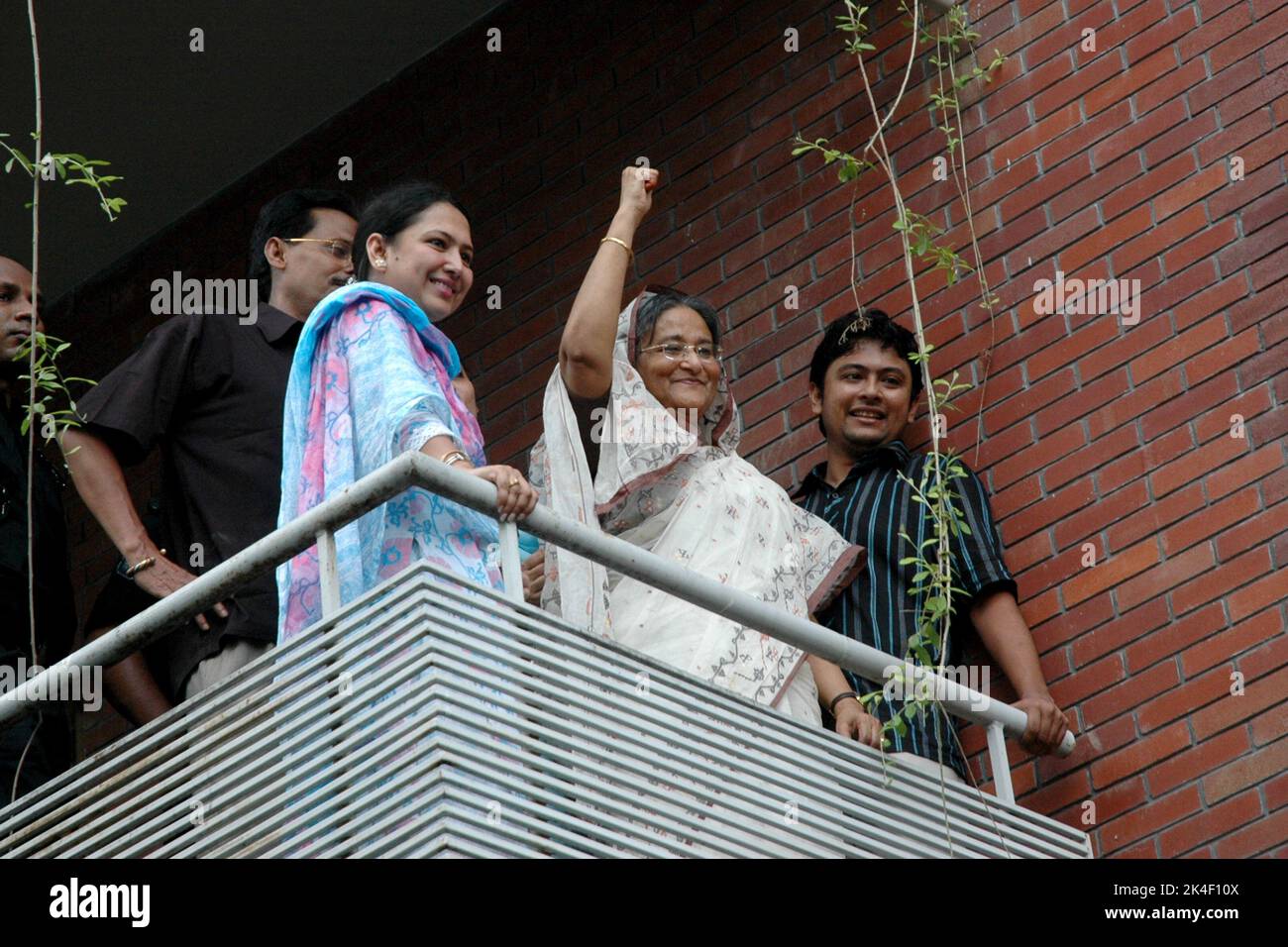 Dhaka, Bangladesh - June 11, 2008: Former Prime Minister Sheikh Hasina was released on bail and went straight from Sub jail to the Bangabandhu Memoria Stock Photo