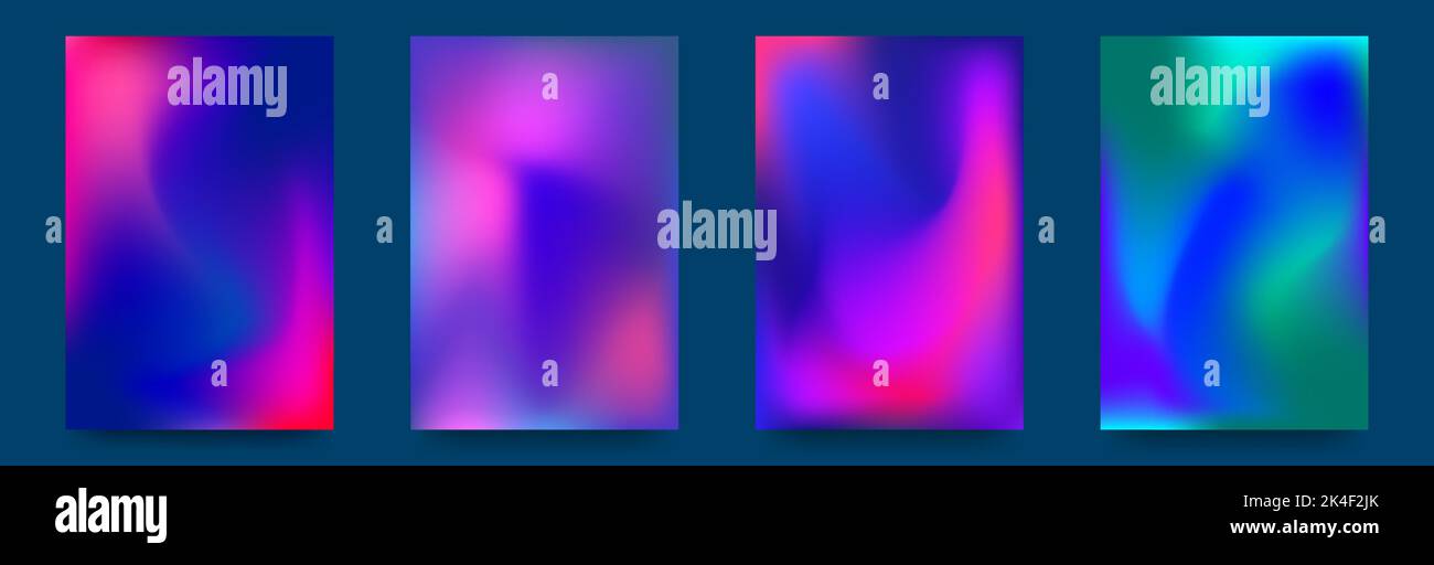 Set of vector gradients in blue tones. For covers, wallpapers, branding ...