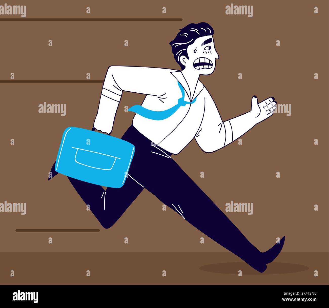 running businessman with briefcase Stock Vector Image & Art - Alamy