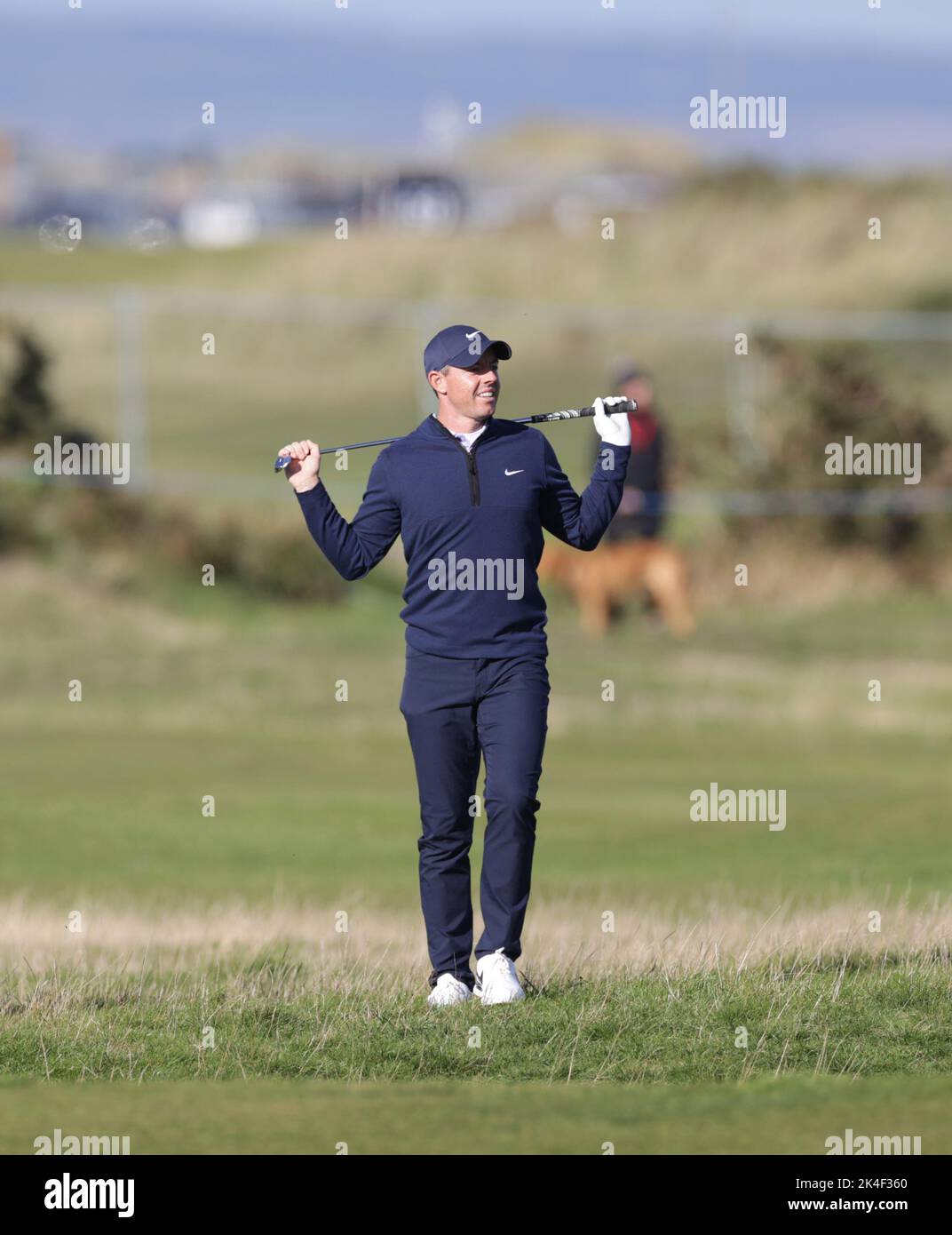 Rory McIlroy reacts on the 16th green during day four of the Alfred