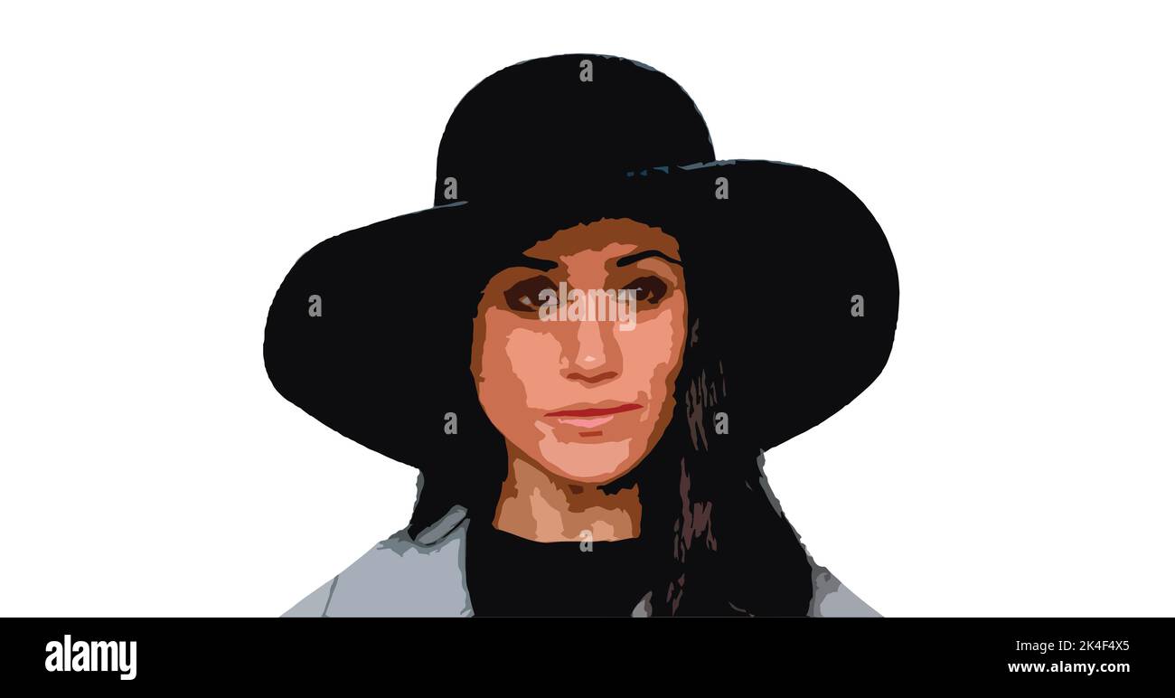 Meghan Markle vector portrait Stock Vector