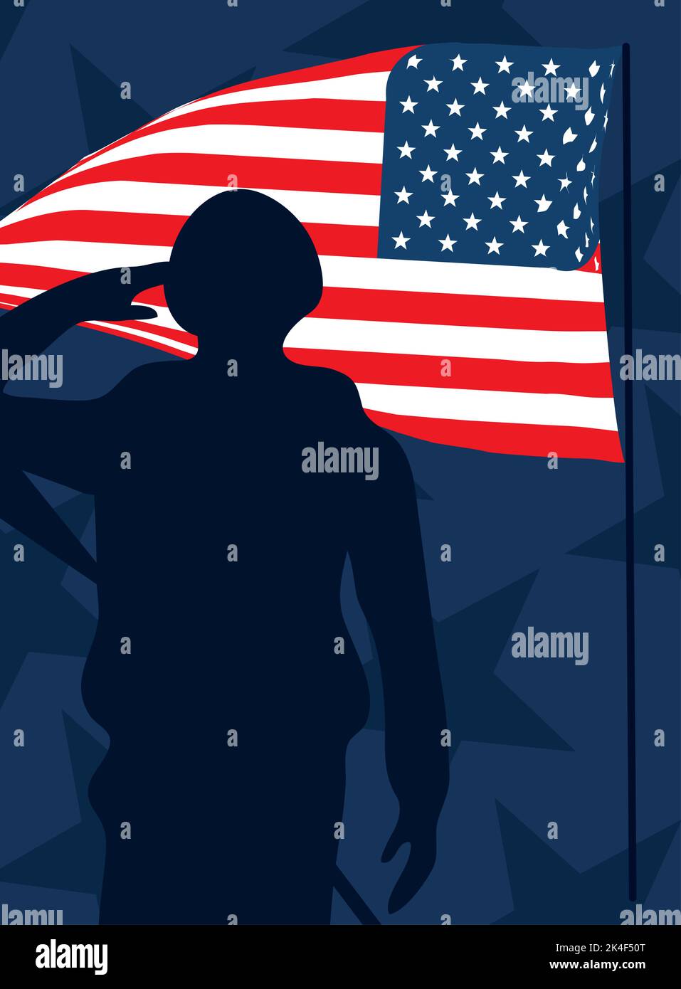 soldier and flag american Stock Vector Image & Art - Alamy