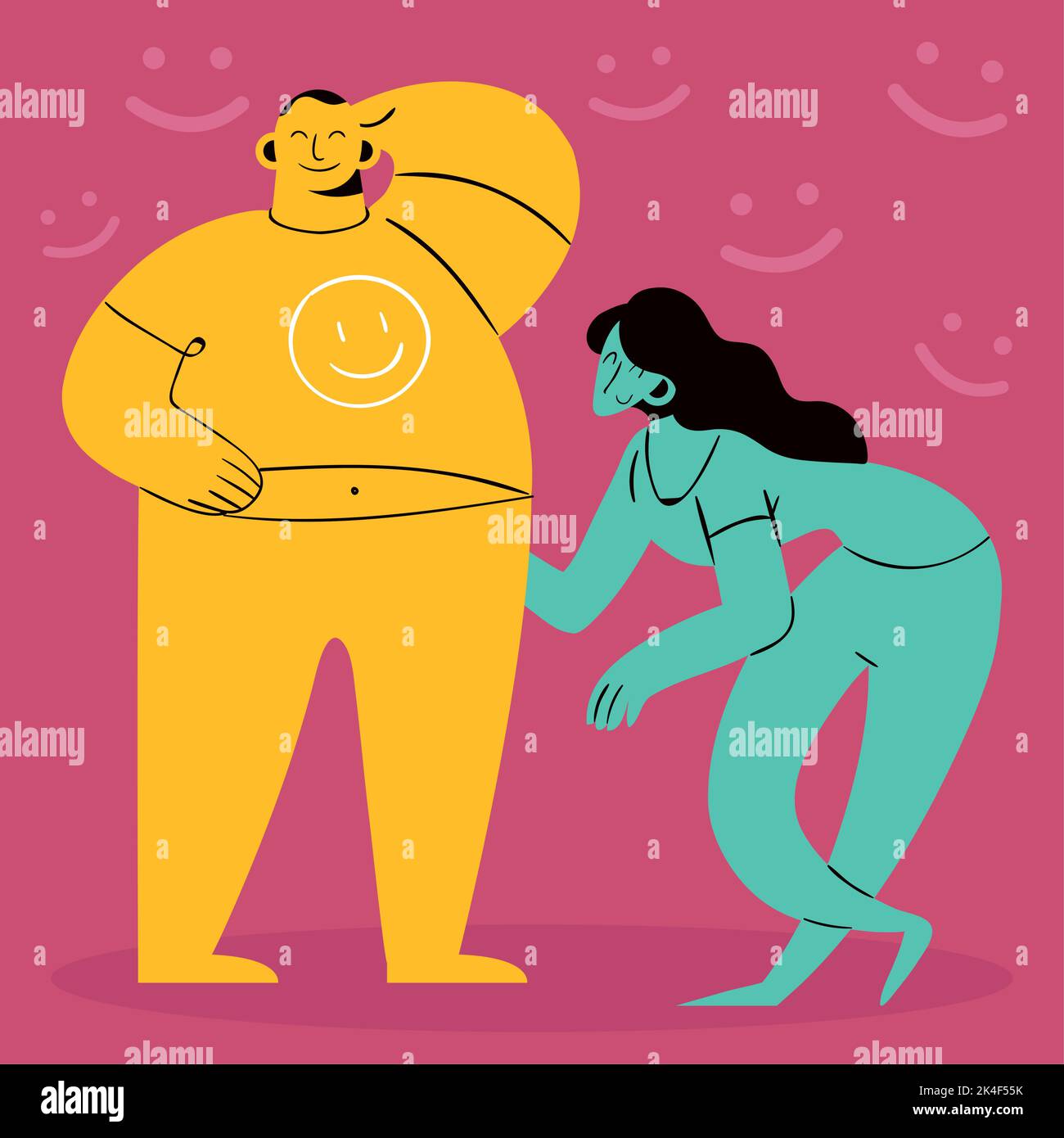 smile couple, abstract style Stock Vector Image & Art - Alamy
