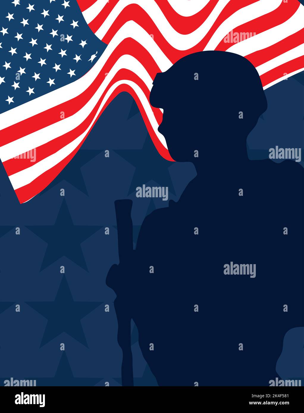 veterans day, silhouette soldier Stock Vector Image & Art - Alamy