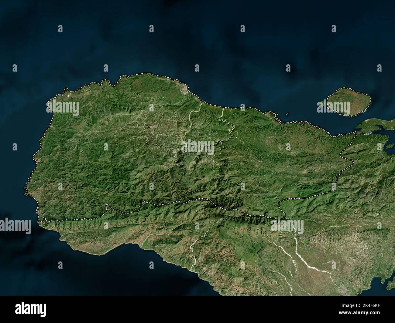 Grand'Anse, department of Haiti. High resolution satellite map Stock