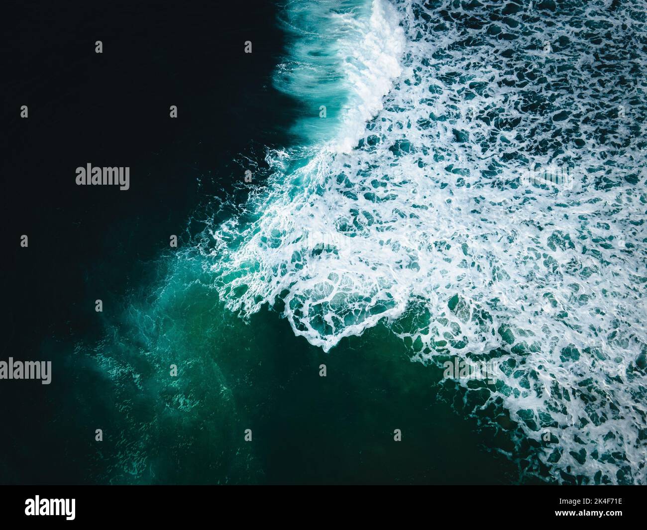 A top view of splashing sea waves with sea foam Stock Photo - Alamy