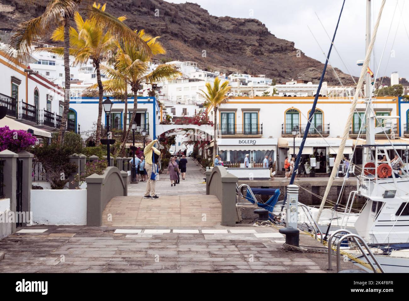 Puerto Mogan, Gran Canary, former fishing village turned tourist trap Stock Photo