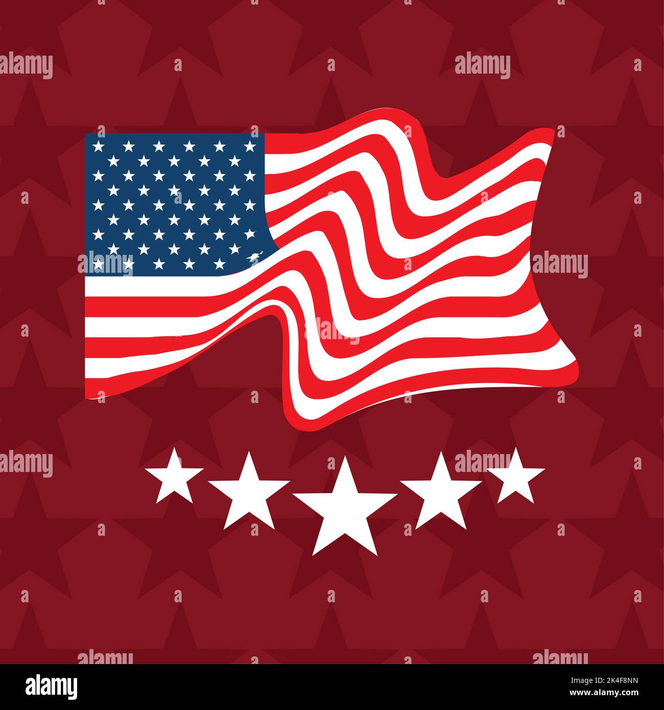 waving american flag Stock Vector Image & Art - Alamy